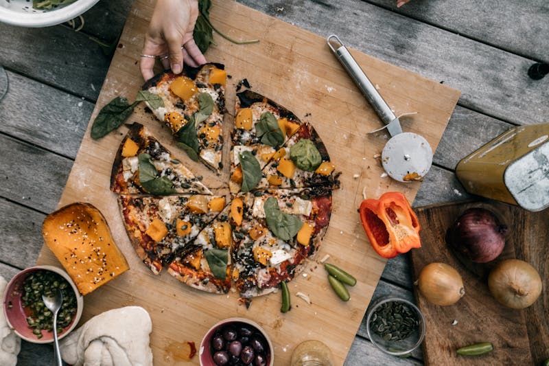 Pizza Vegetarisch frisch